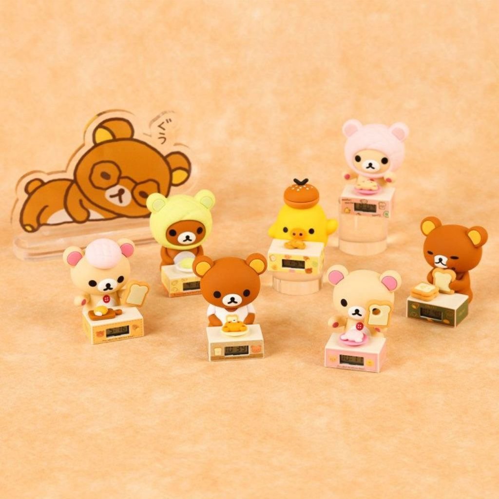Authentic Rilakkuma Bread Series Mini Clock Blind Box Cute Cartoon Collectible Gift - Image 3