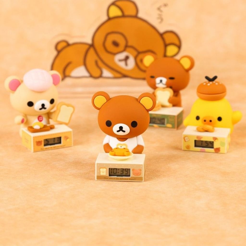 Authentic Rilakkuma Bread Series Mini Clock Blind Box Cute Cartoon Collectible Gift - Image 4