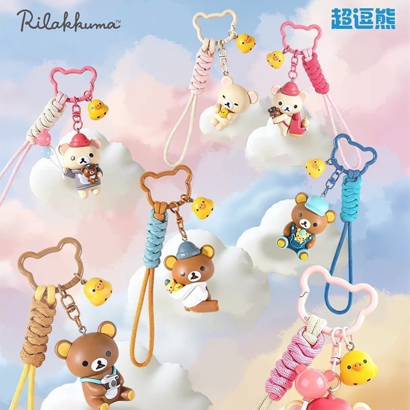 Authentic Rilakkuma Everyday Series Blind Box Plush Keychain โ Cute Cartoon Bag Charm Gift
