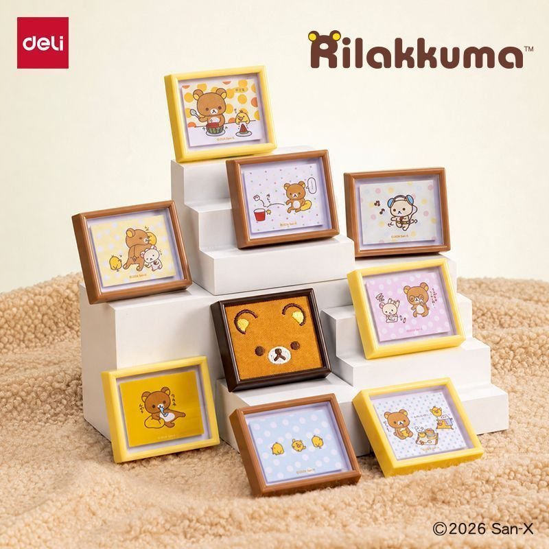 Limited Deli x Rilakkuma Photo Frame Fridge Magnet – Cute Cartoon Strong Magnetic Decor - Image 4