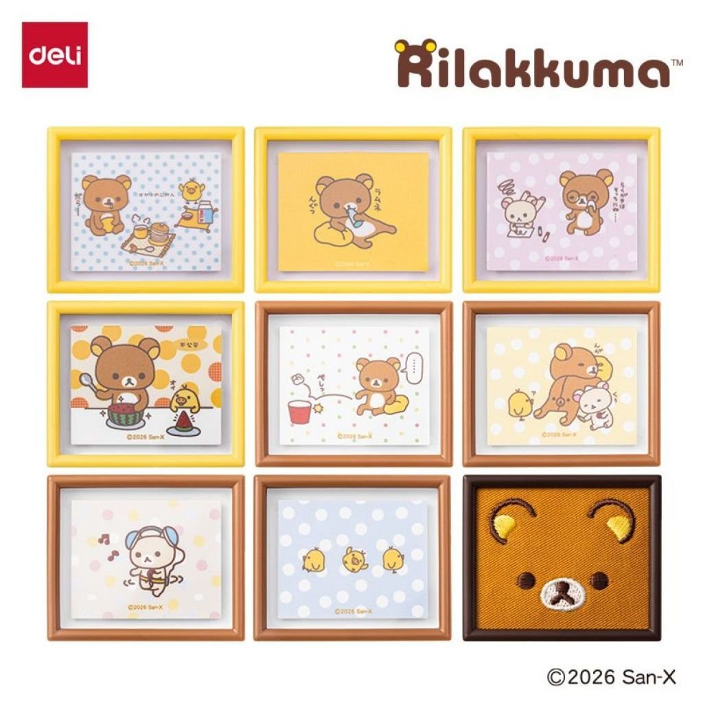Limited Deli x Rilakkuma Photo Frame Fridge Magnet – Cute Cartoon Strong Magnetic Decor