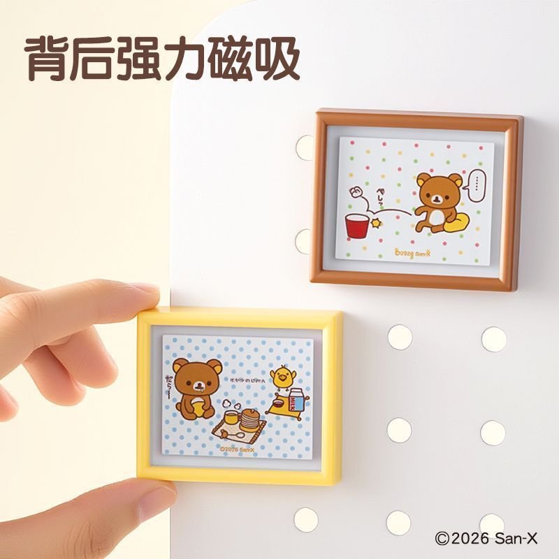 Limited Deli x Rilakkuma Photo Frame Fridge Magnet – Cute Cartoon Strong Magnetic Decor - Image 6