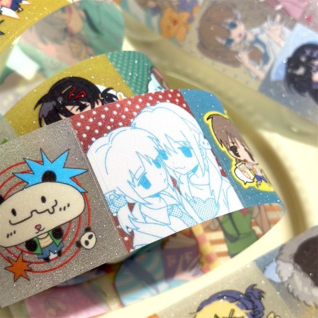 AGUGU Cute Girl Die-Cut Washi Tape – Kawaii Character Journal Decoration Stickers - Image 6