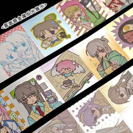 AGUGU Cute Girl Die-Cut Washi Tape – Kawaii Character Journal Decoration Stickers - Image 5