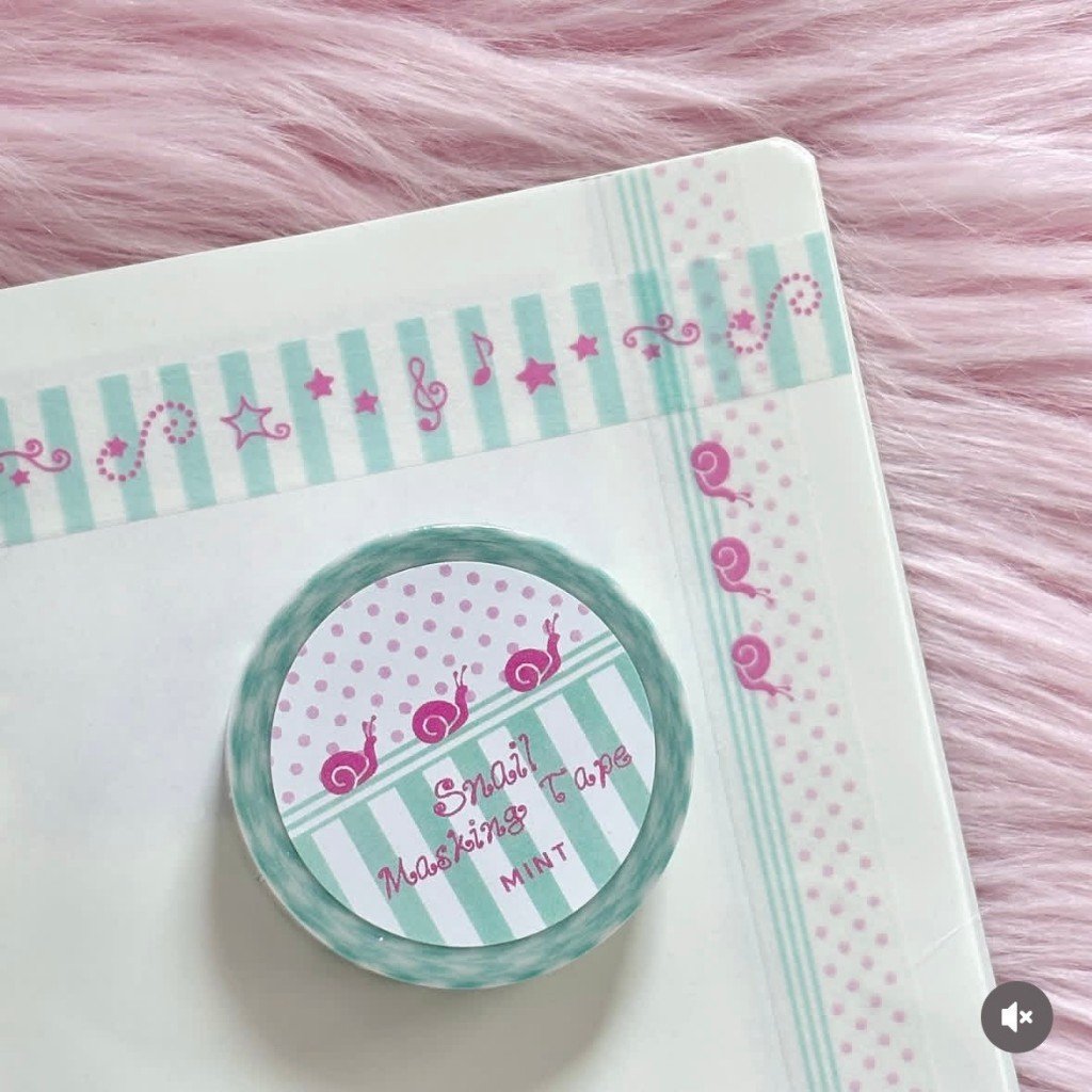 Cute Snail Series Patchwork Washi Tape – Journal & DIY Decorative Tape Roll with Stars and Polka Dots - Image 2