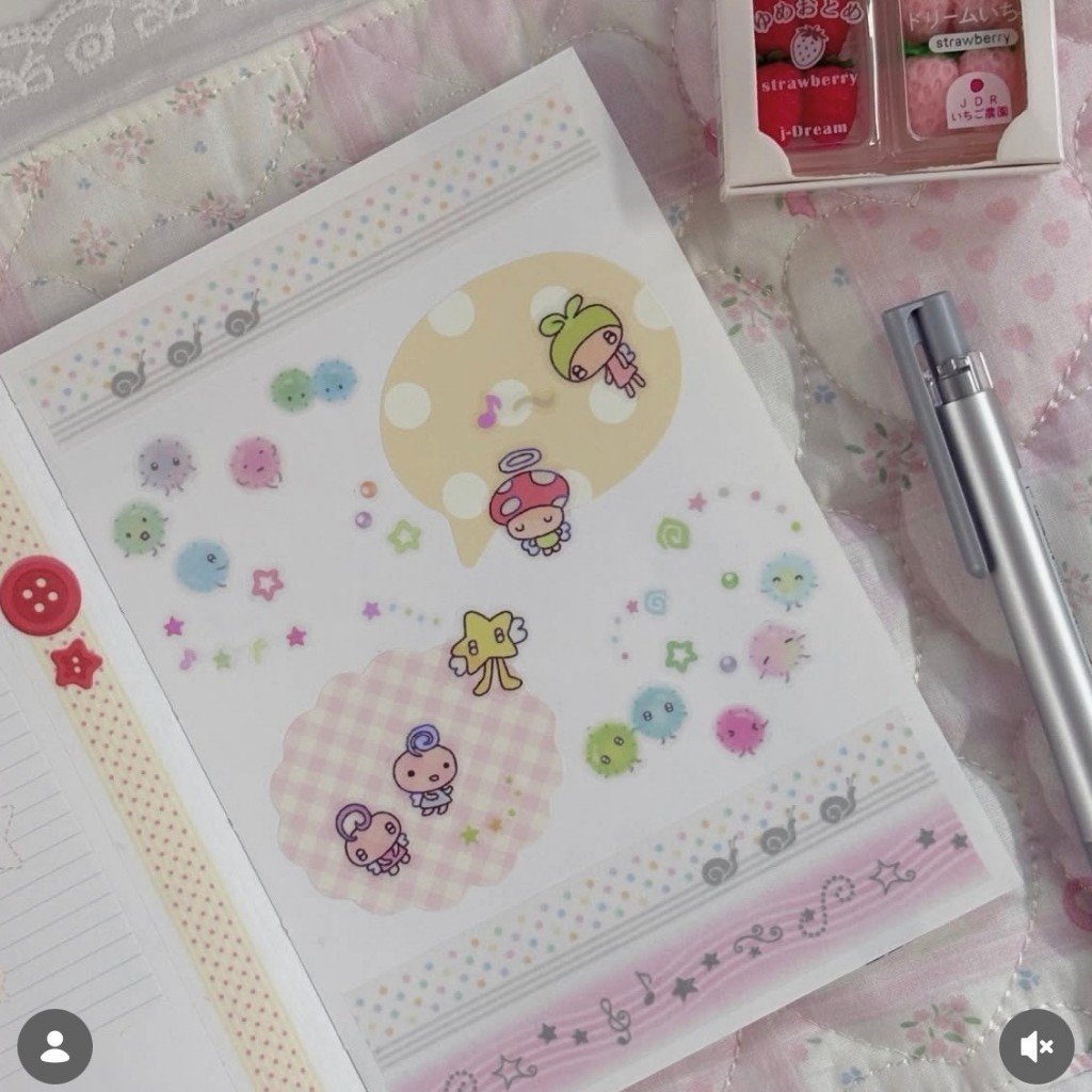 Cute Snail Series Patchwork Washi Tape – Journal & DIY Decorative Tape Roll with Stars and Polka Dots - Image 8