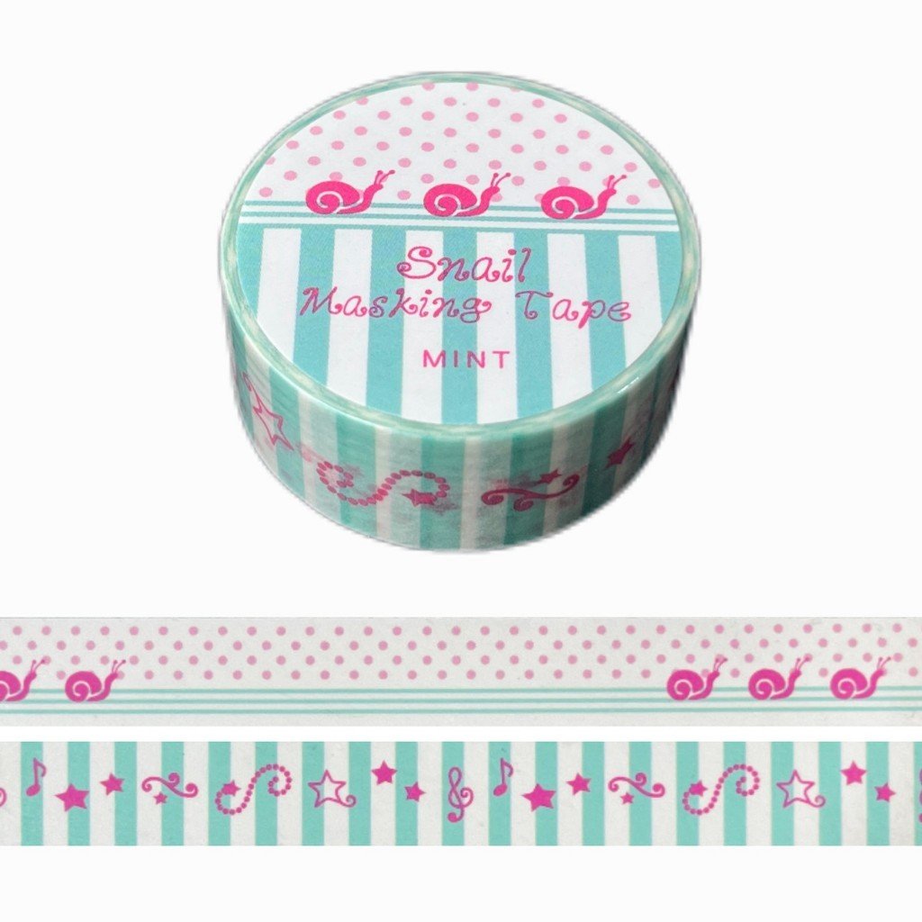 Cute Snail Series Patchwork Washi Tape – Journal & DIY Decorative Tape Roll with Stars and Polka Dots - Image 10