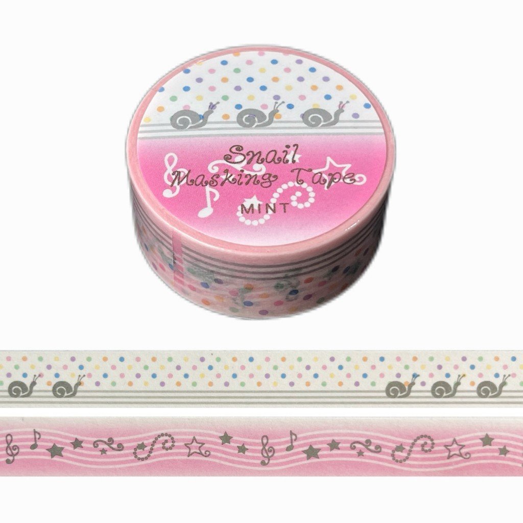 Cute Snail Series Patchwork Washi Tape – Journal & DIY Decorative Tape Roll with Stars and Polka Dots - Image 11