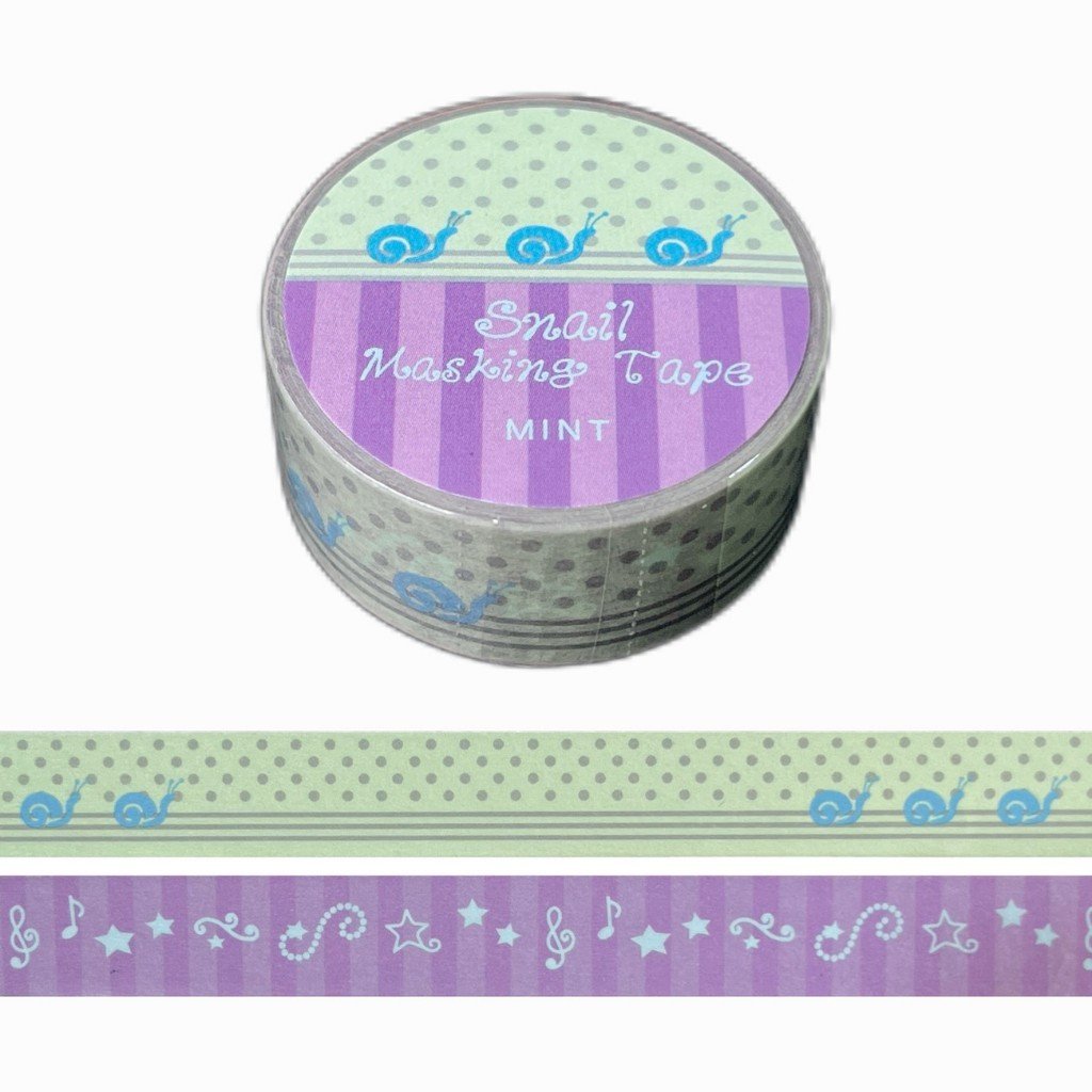 Cute Snail Series Patchwork Washi Tape – Journal & DIY Decorative Tape Roll with Stars and Polka Dots - Image 13