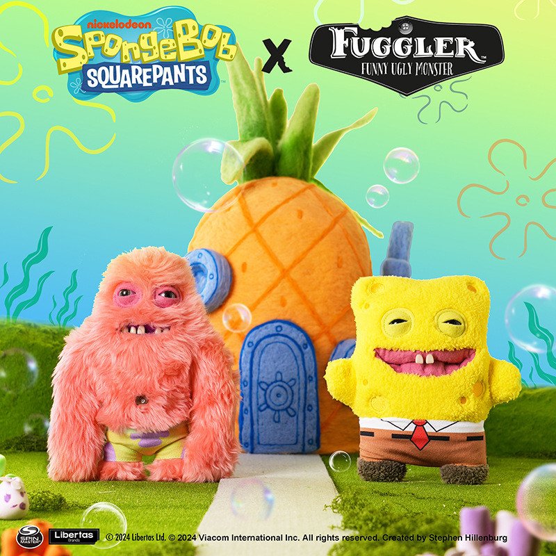 Authentic Licensed FUGGLER x SpongeBob SquarePants Tooth Monster Plush Toy Ugly Cute Funny Stuffed Doll