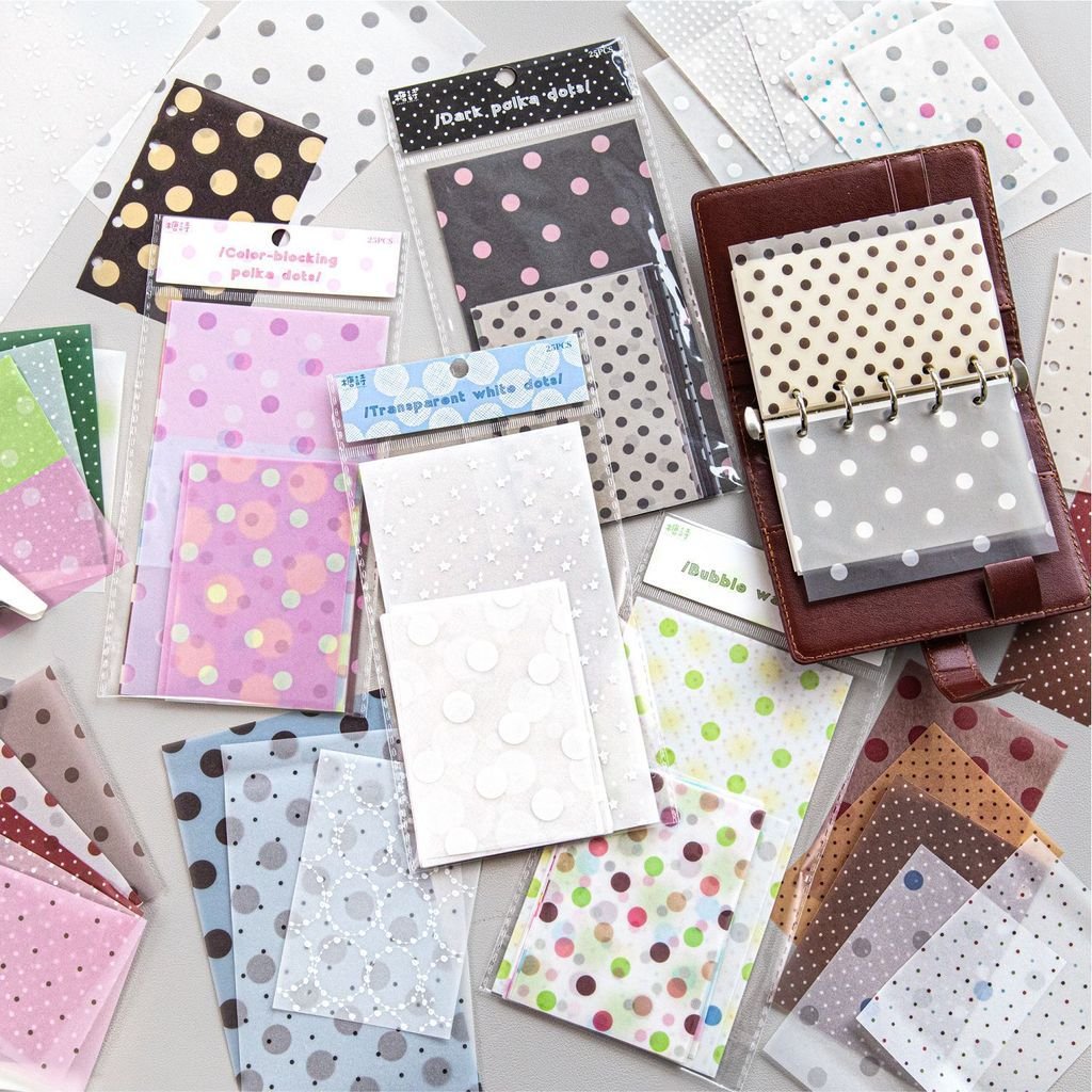 Non-Adhesive Decorative Paper Polka Dot Lab Basic Versatile Journal Ita Bag DIY Decoration Background Paper - Image 2