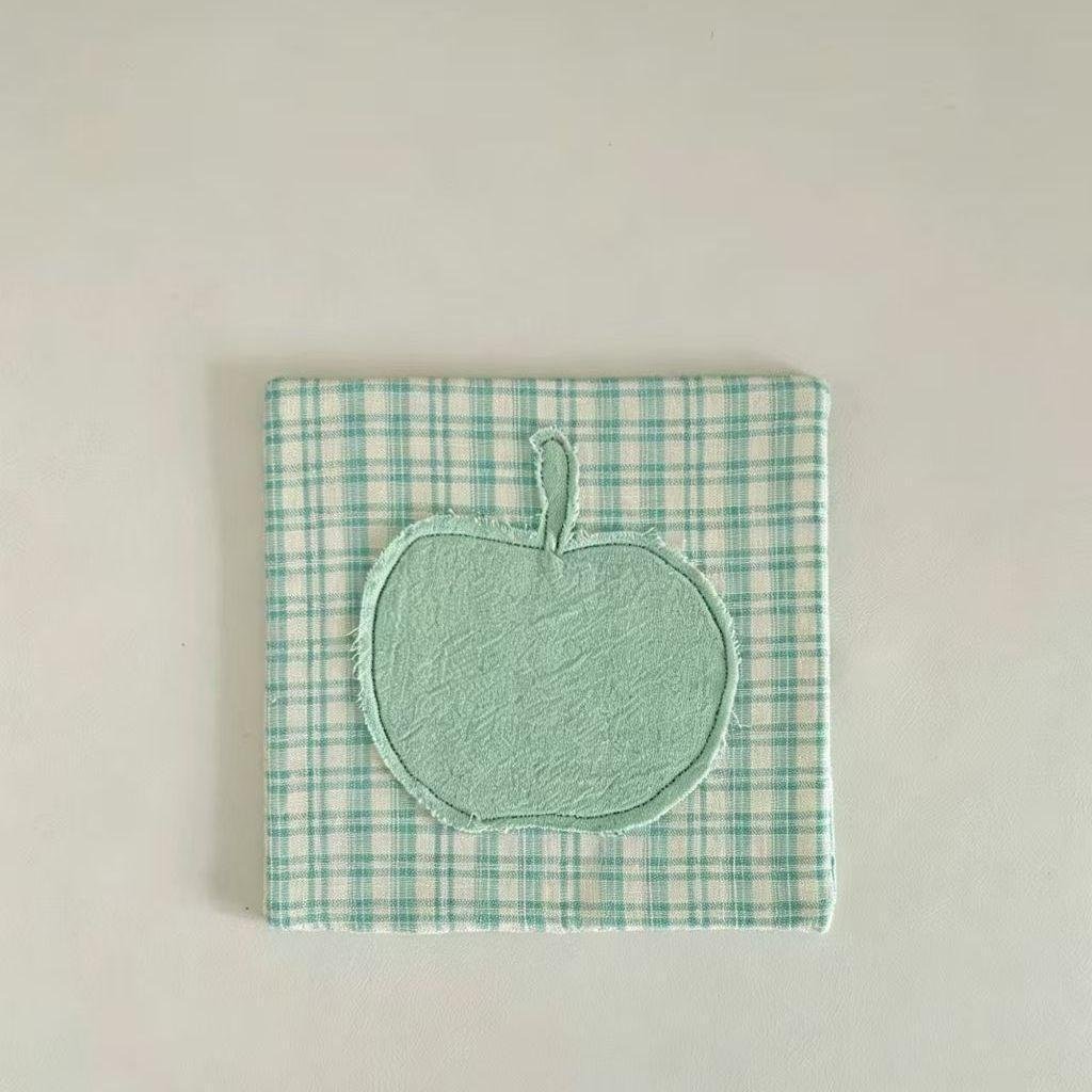 Fresh Fabric Coaster Cute Bird & Green Apple Design, Embroidered Patchwork Table Decor Heat-Resistant Daily Homeware - Image 10