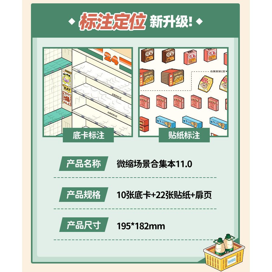 Tirado Miniature Scene Collection 11.0 Shelf Display Scene Building Sticker Book 3D Mini House DIY Craft Toy for Kids - Image 6