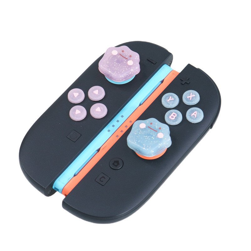 Cute Ditto Thumb Grip Caps for Nintendo Switch Glitter Translucent Silicone Joystick Caps Analog Stick Cover - Image 4