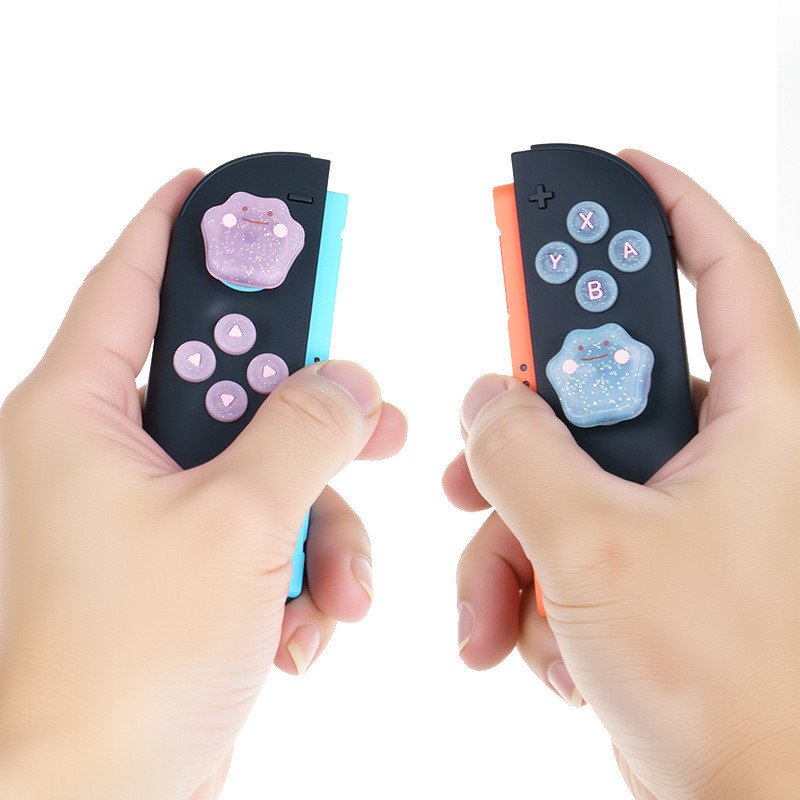 Cute Ditto Thumb Grip Caps for Nintendo Switch Glitter Translucent Silicone Joystick Caps Analog Stick Cover - Image 5
