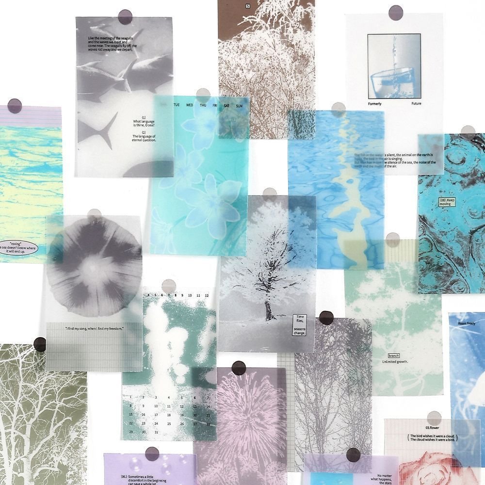Tracing Paper Material Pack, Slow-Warm Season Series, Instagram-Style Journal Background & Collage Decor - Image 3