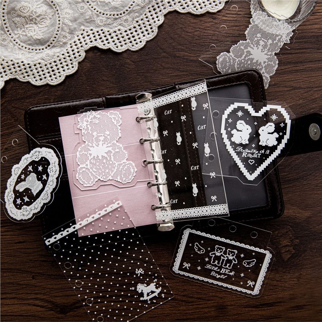 [Lace Dream] Acrylic Divider Page Cute-Style Binder Journal Index Divider Shaped Bookmark