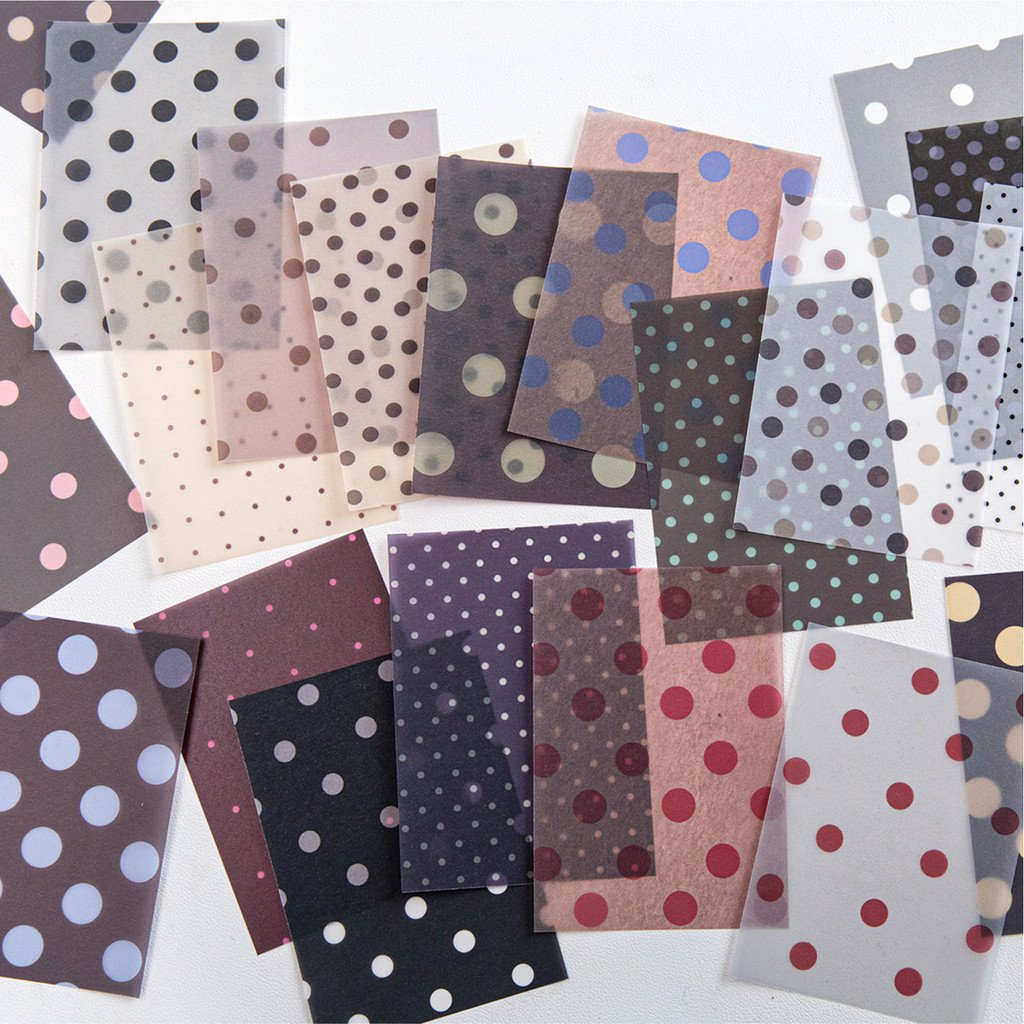 Non-Adhesive Decorative Paper Polka Dot Lab Basic Versatile Journal Ita Bag DIY Decoration Background Paper